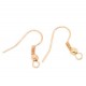 Metalen Franse oorhaken ± 18x17mm Rosé gold